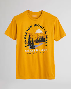 MEN'S CRATER LAKE HERITAGE TEE IN ANTIQUE GOLD image number 1