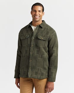 MEN'S HARDING SHERPA-LINED SHIRT JACKET IN ARMY GREEN image number 1