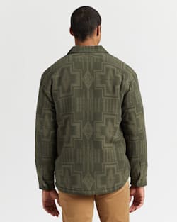 ALTERNATE VIEW OF MEN'S HARDING SHERPA-LINED SHIRT JACKET IN ARMY GREEN image number 3