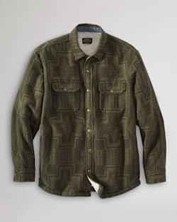 ALTERNATE VIEW OF MEN'S HARDING SHERPA-LINED SHIRT JACKET IN ARMY GREEN image number 6