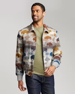 ALTERNATE VIEW OF MEN'S PRAIRIE RUSH HOUR WOOL ZIP COAT IN GREY image number 6