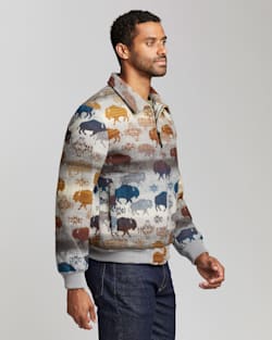 ALTERNATE VIEW OF MEN'S PRAIRIE RUSH HOUR WOOL ZIP COAT IN GREY image number 2