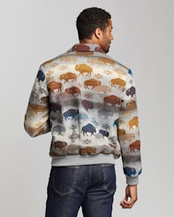 ALTERNATE VIEW OF MEN'S PRAIRIE RUSH HOUR WOOL ZIP COAT IN GREY image number 3