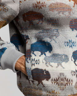 ALTERNATE VIEW OF MEN'S PRAIRIE RUSH HOUR WOOL ZIP COAT IN GREY image number 5