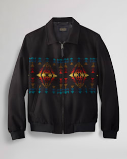 MEN'S ECHO CANYON PIECED WOOL COAT IN BLACK image number 1