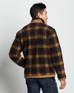 ALTERNATE VIEW OF MEN'S LONE FIR STAND-COLLAR FLEECE JACKET IN SADDLE PLAID image number 5