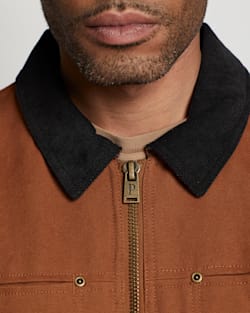 ALTERNATE VIEW OF MEN'S CARSON CITY CANVAS BARN COAT IN WHISKEY image number 5