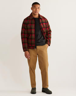 MEN'S MT HOOD JACKET IN RED/OLIVE PLAID image number 1