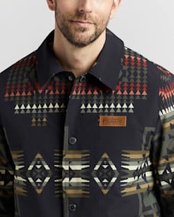 ALTERNATE VIEW OF MEN'S SEDONA RIPSTOP COACH JACKET IN BLACK/OLIVE CHIEF JOSEPH image number 4