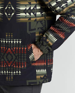 ALTERNATE VIEW OF MEN'S SEDONA RIPSTOP COACH JACKET IN BLACK/OLIVE CHIEF JOSEPH image number 5