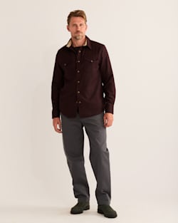 MEN'S SNAP-FRONT WESTERN CANYON SHIRT IN BURGUNDY MIX image number 1