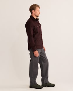 ALTERNATE VIEW OF MEN'S SNAP-FRONT WESTERN CANYON SHIRT IN BURGUNDY MIX image number 2