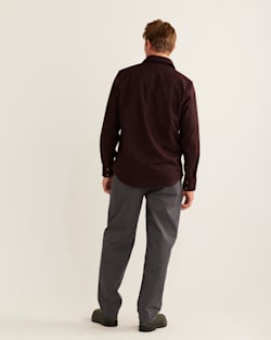 ALTERNATE VIEW OF MEN'S SNAP-FRONT WESTERN CANYON SHIRT IN BURGUNDY MIX image number 3