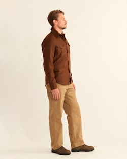 ALTERNATE VIEW OF MEN'S SNAP-FRONT WESTERN CANYON SHIRT IN RUST image number 2