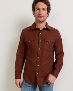ALTERNATE VIEW OF MEN'S SNAP-FRONT WESTERN CANYON SHIRT IN RED MIX image number 3