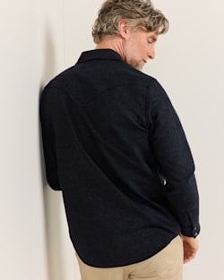 ALTERNATE VIEW OF MEN'S SNAP-FRONT WESTERN CANYON SHIRT IN NAVY/BLACK MIX image number 3