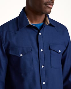 ALTERNATE VIEW OF MEN'S SNAP-FRONT WESTERN CANYON SHIRT IN BLUE image number 4