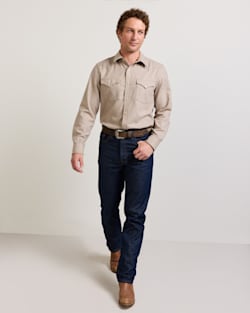 ALTERNATE VIEW OF MEN'S SNAP-FRONT WESTERN CANYON SHIRT IN NATURAL MIX image number 3
