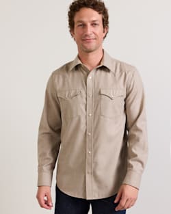 ALTERNATE VIEW OF MEN'S SNAP-FRONT WESTERN CANYON SHIRT IN NATURAL MIX image number 4