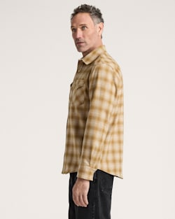 ALTERNATE VIEW OF MEN'S PLAID SNAP-FRONT WESTERN CANYON SHIRT IN TAN/BRONZE OMBRE image number 3