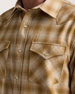 ALTERNATE VIEW OF MEN'S PLAID SNAP-FRONT WESTERN CANYON SHIRT IN TAN/BRONZE OMBRE image number 5