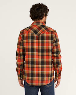 ALTERNATE VIEW OF MEN'S PLAID SNAP-FRONT WESTERN CANYON SHIRT IN RED/BLACK PLAID image number 3