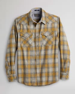 MEN'S PLAID SNAP-FRONT WESTERN CANYON SHIRT IN GREY/GOLD OMBRE PLAID image number 1