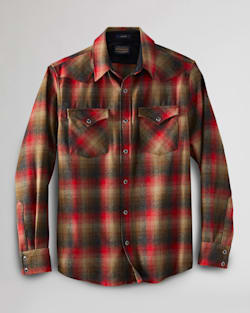 MEN'S PLAID SNAP-FRONT WESTERN CANYON SHIRT IN BROWN/RED PLAID image number 1