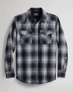 MEN'S PLAID SNAP-FRONT WESTERN CANYON SHIRT IN GREY OMBRE image number 1