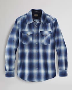 MEN'S PLAID SNAP-FRONT WESTERN CANYON SHIRT IN BLUE OMBRE image number 1