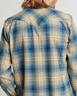 ALTERNATE VIEW OF MEN'S PLAID SNAP-FRONT WESTERN CANYON SHIRT IN TAN/BLUE MIX PLAID image number 4