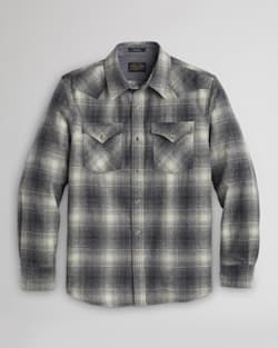 MEN'S PLAID SNAP-FRONT WESTERN CANYON SHIRT IN SLATE/WHITE PLAID image number 1