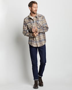 MEN'S PLAID SNAP-FRONT WESTERN CANYON SHIRT IN BROWN/BLUE GOLD MULTI image number 1