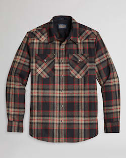 MEN'S PLAID SNAP-FRONT WESTERN CANYON SHIRT IN BROWN MIX BLOCK PLAID image number 1