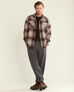 MEN'S PLAID SNAP-FRONT WESTERN CANYON SHIRT IN COPPER/GREY OMBRE image number 1