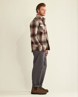 ALTERNATE VIEW OF MEN'S PLAID SNAP-FRONT WESTERN CANYON SHIRT IN COPPER/GREY OMBRE image number 2