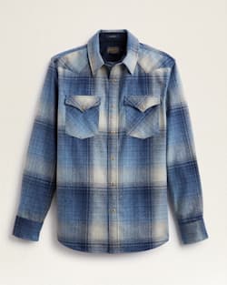 MEN'S PLAID SNAP-FRONT WESTERN CANYON SHIRT IN BLUE MIX OMBRE image number 1