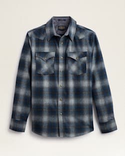 MEN'S PLAID SNAP-FRONT WESTERN CANYON SHIRT IN BLUE/GREY MIX OMBRE image number 1