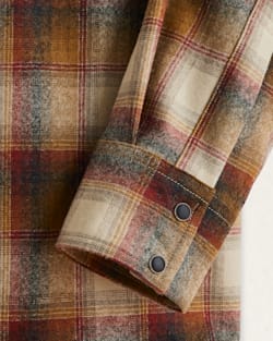 ALTERNATE VIEW OF MEN'S PLAID SNAP-FRONT WESTERN CANYON SHIRT IN COPPER/BROWN OMBRE image number 3