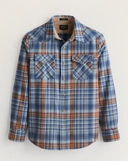 MEN'S PLAID SNAP-FRONT WESTERN CANYON SHIRT IN BLUE/TAN OMBRE image number 1