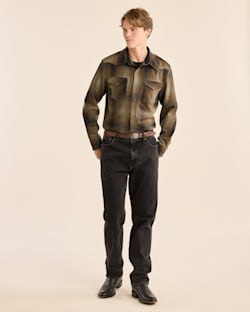 MEN'S PLAID SNAP-FRONT WESTERN CANYON SHIRT IN OLIVE/BROWN OMBRE image number 1