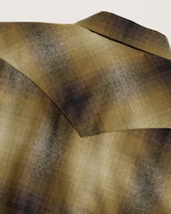 ALTERNATE VIEW OF MEN'S PLAID SNAP-FRONT WESTERN CANYON SHIRT IN OLIVE/BROWN OMBRE image number 7
