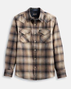 MEN'S PLAID SNAP-FRONT WESTERN CANYON SHIRT IN TAN/TAUPE OMBRE image number 1