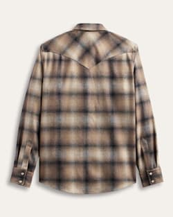 ALTERNATE VIEW OF MEN'S PLAID SNAP-FRONT WESTERN CANYON SHIRT IN TAN/TAUPE OMBRE image number 2