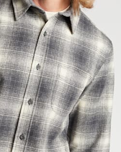 ALTERNATE VIEW OF MEN'S PLAID LODGE SHIRT IN SLATE/WHITE PLAID image number 4