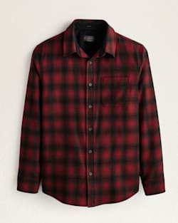 MEN'S PLAID LODGE SHIRT IN RED OMBRE image number 1