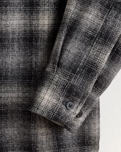 ALTERNATE VIEW OF MEN'S PLAID LODGE SHIRT IN GREY OMBRE CHECK image number 3