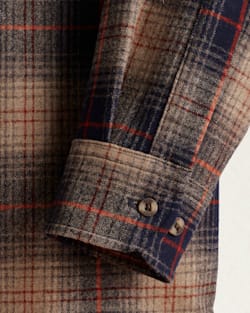 ALTERNATE VIEW OF MEN'S PLAID LODGE SHIRT IN BROWN/NAVY/RED PLAID image number 3