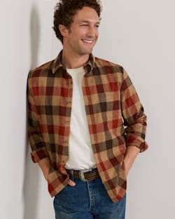 MEN'S PLAID LODGE SHIRT IN RED MULTI CHECK image number 1