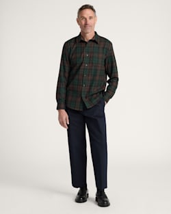 ALTERNATE VIEW OF MEN'S PLAID LODGE SHIRT IN BROWN WATCH TARTAN image number 5